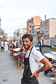 Al Timon, restaurant owner Alessandro Biscontin, Fondamenta Ormesini, Cannaregio, Venice, Italy