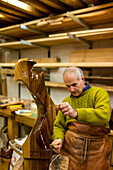 workshop of Venetian forcola and oar maker Saverio Pastor, craftsman, art object, tradition, Venice, Italy