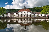 The picturesque city hall in Bad Karlshafen, which was founded by the French Huguenots, Hesse, Germany, Europe