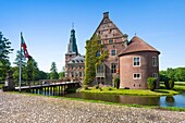 The picturesque moated castle of Raesfeld, North Rhine-Westphalia, Germany, Europe