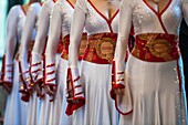 Pattern of female dancers at a dancing competition, Germany, Europe