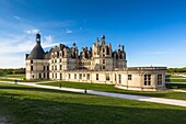 The beautiful Château de Chambord (Chambord Castle) in the Loire Valley, Loir-et-Cher, France, Europe