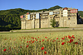 Greece, Chalkidiki, Mount Athos peninsula, listed as World Heritage, Iviron monastery.