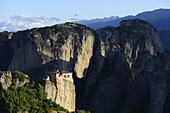 Greece, Thessaly, Meteora, World Heritage Site, Roussanou (Agia Barbara) nunnery.