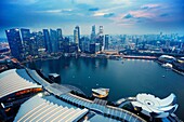 Elevated view of Marina Bay, Singapore.