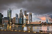 Skyscrapers at Central Business District, Singapore.