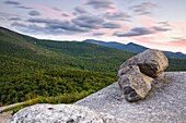Scenic view from Middle Sugarloaf Mountain in Bethlehem, New Hampshire USA during the summer months.