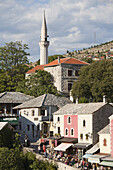 old town, kujundziluk street, east side, mostar, bosnia and herzegovina, europe.