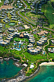 Hawaii, Maui, Kapalua, Aerial Of Ritz-Carlton Residences.