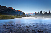 'Sunrise on Elk River in Elk Lakes Provincial Park; British Columbia, Canada'