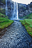 'The waterfall Seljalandsfoss along the southern coast; Iceland'