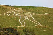'The Cerne Abbas Giant, also referred to as the Rude Man or the Rude Giant, is a figure of a giant naked man on a hillside near the village of Cerne Abbas to the north of Dorchester; Dorset, England'
