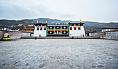 'A temple at Longwu Tibetan monastery; Tibet, China'