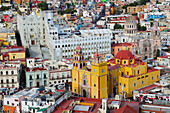 'Aerial view of an old spanish cathedral; Guanajuato, Mexico'