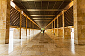 Corridor in the Istiqlal Mosque (Independence Mosque), Jakarta, Java Island, Indonesia