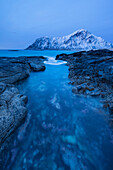 Skagsanden beach, Flakstad, Flakstad??y, Lofoten Islands, Norway