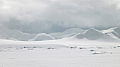 mountain range close to Landmannalauga on Fjallabak in the winter