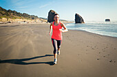 Running on the beach