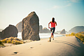 Running on the beach