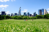 Central Park and surrounding city skyline in Manhattan, New York City, New York, United States of America.