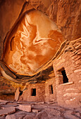 An old Anasazi granary in Road Canyon known as Fallen House Ruin. The ruin is located in Cedar Mesa in Southwest Utah.
