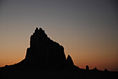 The prominent rock formation known as Shiprock, New Mexico.