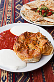 'Traditional Cappadocian dish; Goreme, Cappadocia, Turkey'