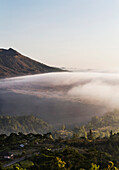 Panoramic view of Mount Batur from Kintamani, Bali, Indonesia