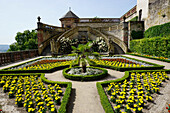 The Princes Garden, Marienberg Fortress, Wurzburg, Bavaria, Germany, Europe