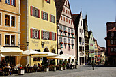 The market Square,  Rothenburg ob der Tauber, Romantic Road, Franconia, Bavaria, Germany, Europe