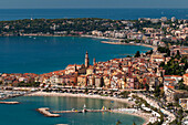 Menton and Cap Martin, Provence-Alpes-Cote d'Azur, French Riviera, France, Mediterranean, Europe