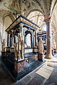Sepulchral monument Cathedral of Roskilde, UNESCO World Heritage Site, Roskilde, Denmark, Scandinavia, Europe
