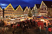 Christmas Fair in the Market Place, Herrenberg, Boblingen District, Baden Wurttemberg, Germany, Europe