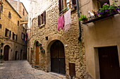 Street in old town, Volterra, Tuscany, Italy, Europe