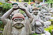 Statues in Daisho-in Buddhist temple, Miyajima Island, Hiroshima Prefecture, Honshu, Japan, Asia
