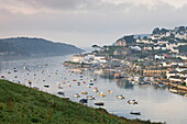 Misty morning over Salcombe viewed from Snapes Point, South Hams, Devon, England, United Kingdom, Europe