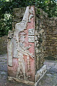 Temple XIX, sculptured relief, Palenque Archaeological Park, UNESCO World Heritage Site, Palenque, Chiapas, Mexico, North America