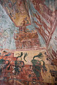 Murals, Room 3, Building 1, Mayan Archaeological Site, Bonampak, Chiapas, Mexico, North America