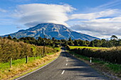 Road leading to Mount Taranaki, North Island, New Zealand, Pacific