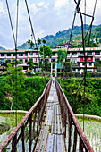 Huge hanging bridge in Banaue, Northern Luzon, Philippines, Southeast Asia, Asia
