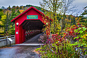 The covered bridge over the Gatineau River at Wakefield, Quebec, Canada