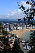 Blick auf San Sebastian, Baskenland, Nord-Spanien, Spanien