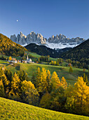 Villnösstal, Santa Maddalena, Geisler Spitzen, Gruppo delle Odle, Südtirol, Alto Adige, Dolomiten, Italien