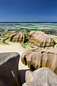 Granitfelsen, Anse Source d'Argent, La Digue Island, Seychellen
