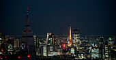 Tokio im Januar bei Nacht, Tokio, Japan
