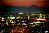Tokyo in January during the blue hour with some views of Mt. Fuji, Tokyo, Japan