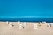 Beach chairs on the beach, Hoernum, Sylt Island, North Frisian Islands, Schleswig-Holstein, Germany