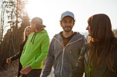 Group of young people, Grosse Alpsee, Immenstadt, Bavaria, Germany