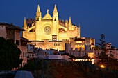 Cathedral of Mallorca, Sa Llotja and Almudaina Palace Palma Mallorca Balearic Islands Spain.