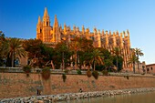 Palma de Mallorca, Cathedral, La Seu cathedral, Palma, Majorca, Balearic Islands, Spain, europe.